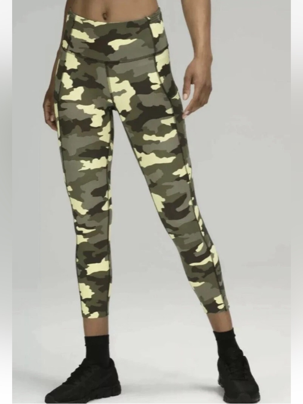 Lululemon Fast & Free High-Rise Crop leggings in Heritage 365 Camo Green Multi 6